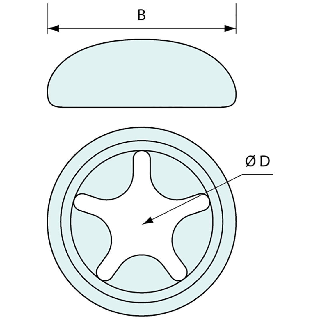 Starlock Washer Capped 10mm